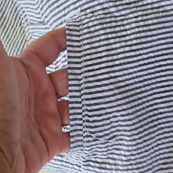 St. John's Bay Blue and White Striped Seersucker Shorts with 8" Inseam NWT - Picture 10 of 11
